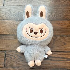 Gray and Cream Plush Bunny Toy